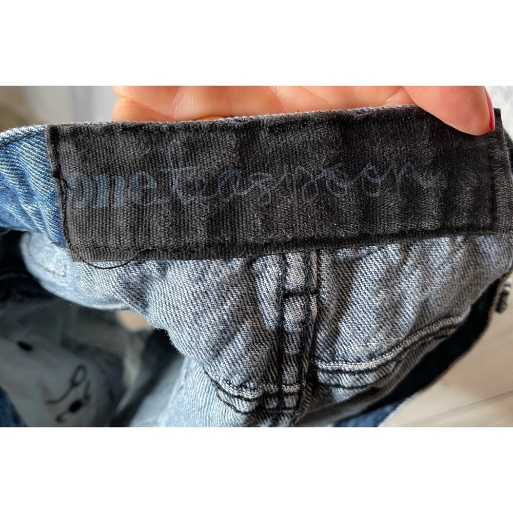 One Teaspoon Distressed High Waist Denim Jean Shorts Cut Off Frayed Hem Sz 26 - Picture 8 of 11